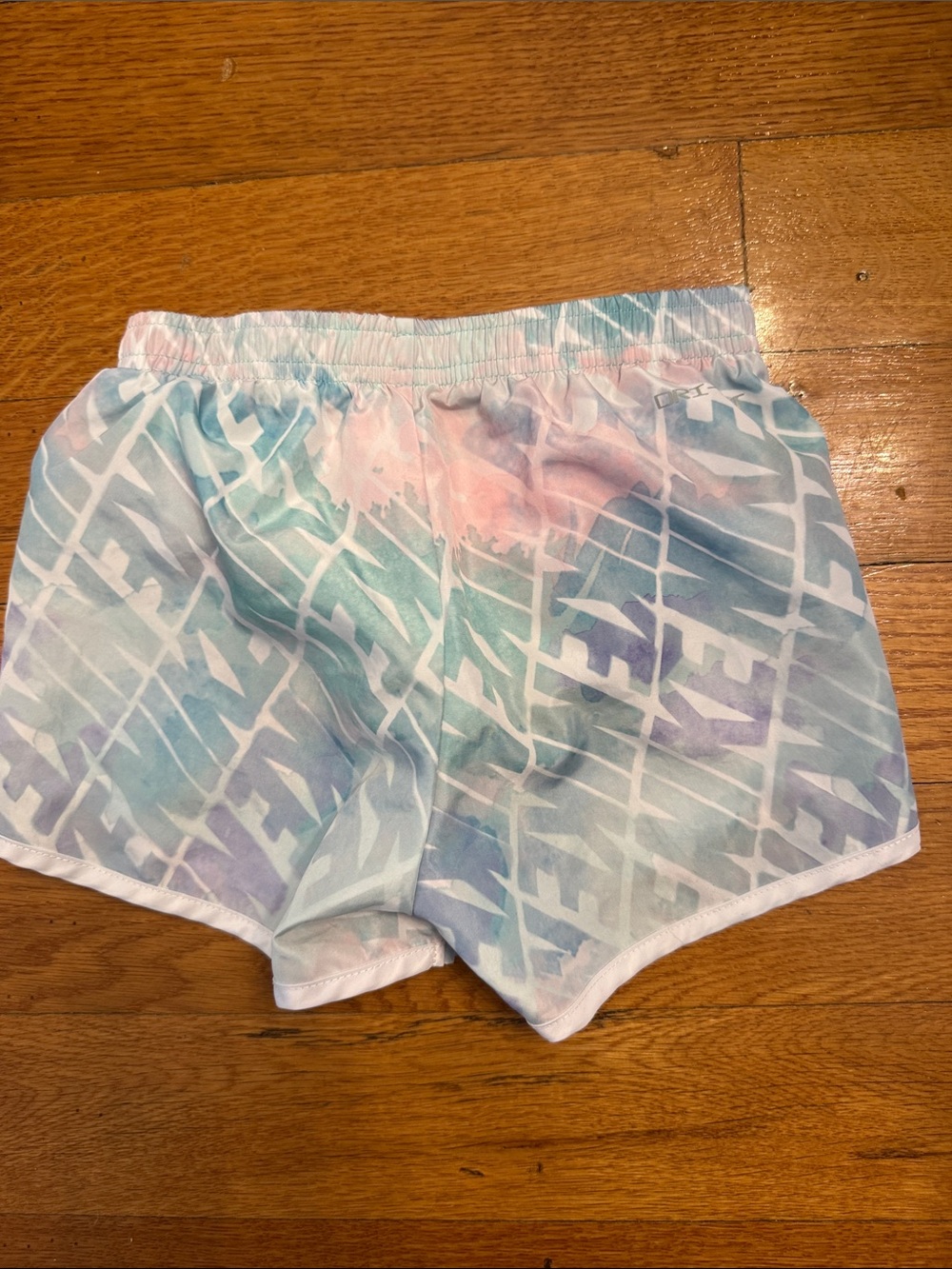 Nike Girls 5-6 Pastel Tie-Dye Athletic Shorts - Pink, Blue, Mint soccer running - Picture 5 of 5